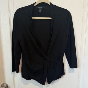 White House Black Market Classic Black Cardigan